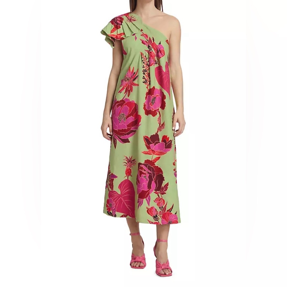 Farm Rio
Fresh Garden One-Shoulder Midi Dress NWT